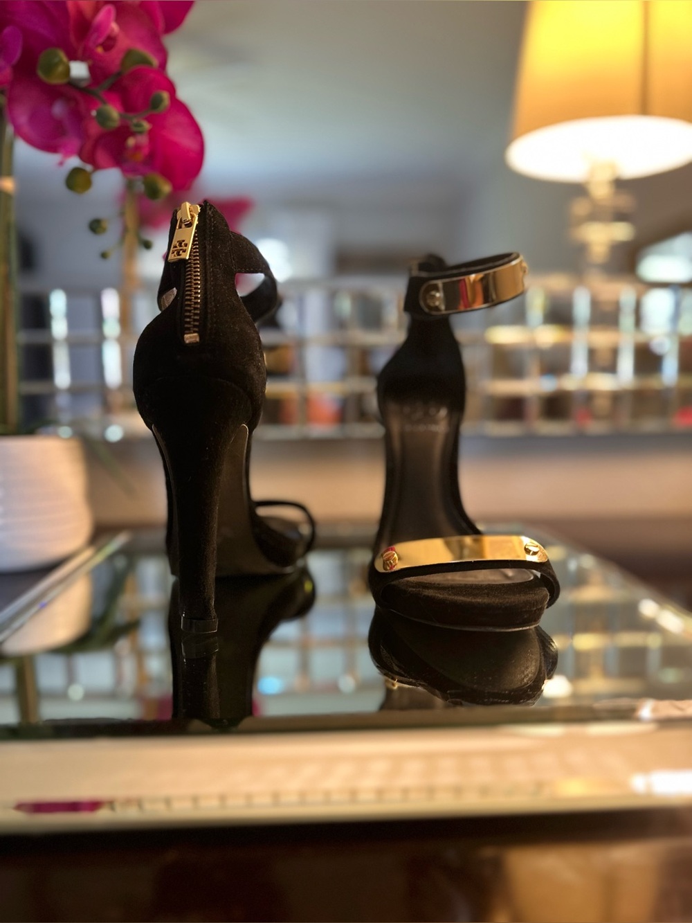 Tory Burch | *Black Suede and Gold* Limited Edition* | Heels